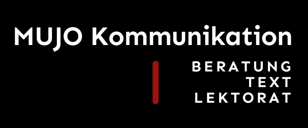 Mujo Kommuniktion invers Logo